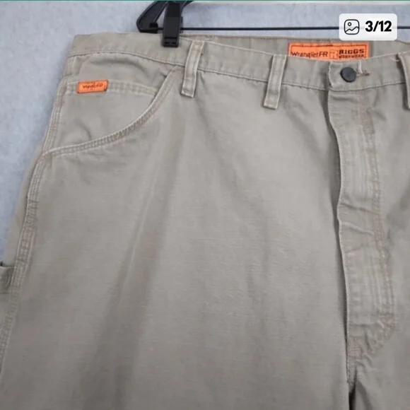 Wrangler | 48X30 Riggs Workwear FR Utility Carpenter Pants KhakiI - Picture 10 of 12